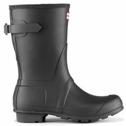 Hunter Women's Original Back Adjustable Short Rain Boots In Black