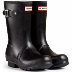 Hunter Women's Original Short Rain Boots In Black -Hunter Shop 1 9 19 hunter original short wellington boots black 1 1100x