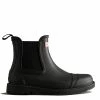 Hunter Women's Commando Chelsea Boots In Black -Hunter Shop 20220114165814 prod ss22 org wfs1018rma blk 1 1100x