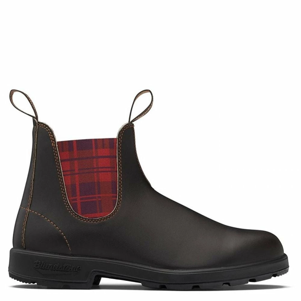 Blundstone Women's Original 2100 In Brown With Burgundy Tartan Elastic 4 Blundstone Women's Original 2100 In Brown With Burgundy Tartan Elastic - Image 2