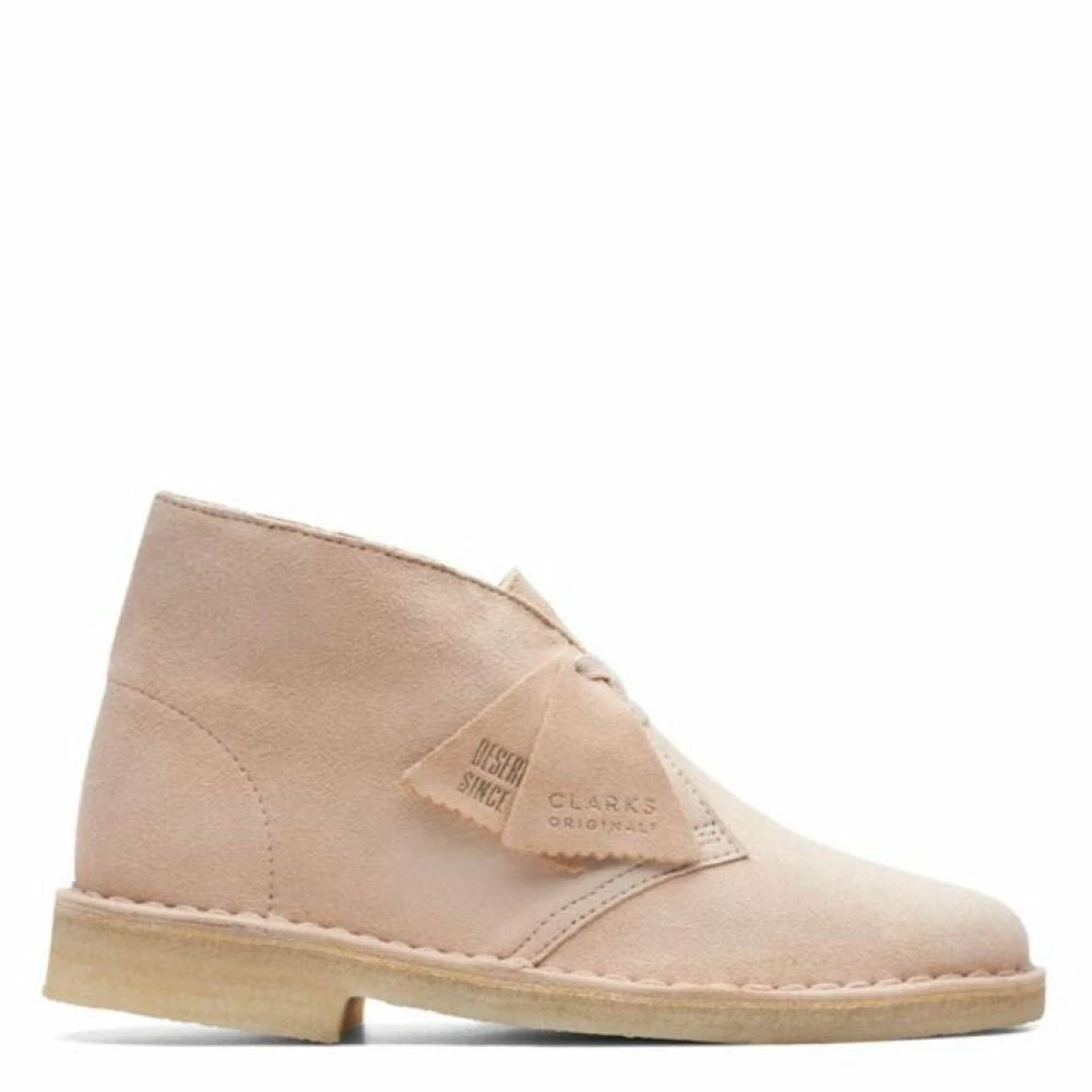 Clarks Women's Desert Boot In Beige Suede 3 Clarks Women's Desert Boot In Beige Suede
