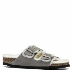 Birkenstock Women's Arizona Shearling In Stone Coin