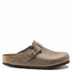 Birkenstock Boston Oiled Leather In Tobacco Brown