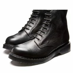 Solovair 8 Eye Derby Boot In Black Grain -Hunter Shop SV 551 BK SG 117 3 1100x