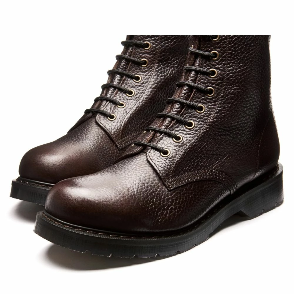 Solovair 8 Eye Derby Boot In Dark Brown Grain 5 Solovair 8 Eye Derby Boot In Dark Brown Grain - Image 3