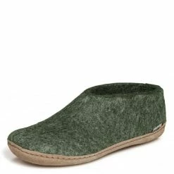 Glerups Shoe Leather Sole In Forest -Hunter Shop a09 left front 1100x