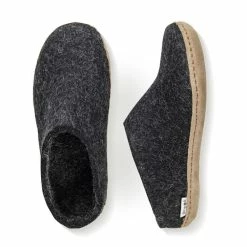 Glerups Open Heel Leather Sole In Charcoal -Hunter Shop gb01 1017 5 1100x