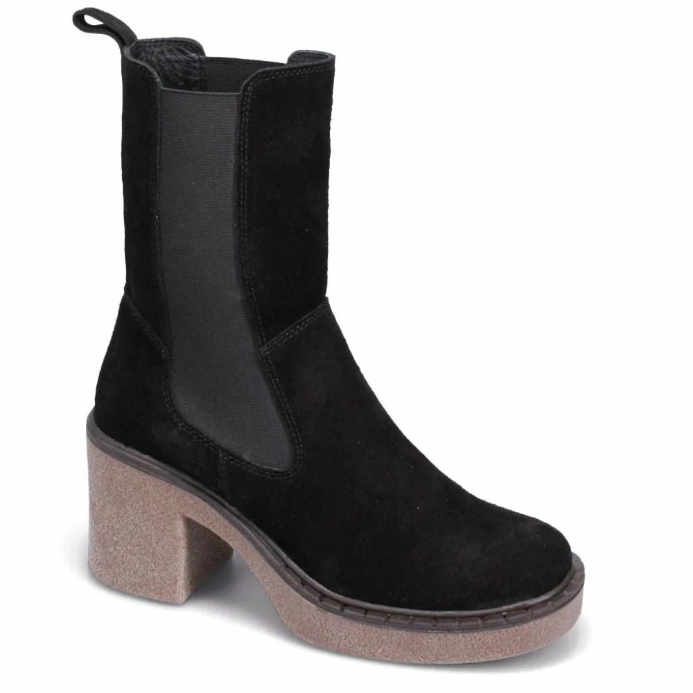 Bueno Women's Hart Heeled Chelsea Boot In Black 3 Bueno Women's Hart Heeled Chelsea Boot In Black