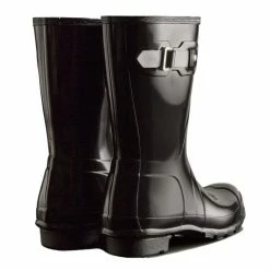 Hunter Women's Original Short Gloss Rain Boots In Black 8 Hunter Women's Original Short Gloss Rain Boots In Black -Hunter Shop ht wfs1000rgl 1055 3 1100x