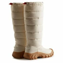 Hunter Women's Intrepid Insulated Tall Snow Boots In White Willow/Gum -Hunter Shop ht wft2108wwu 1066 3 1100x