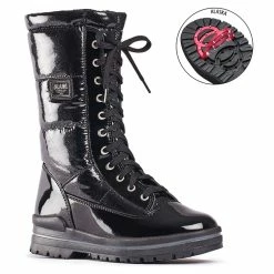 Olang Women's Glamour Ice Boots In Shiny Black