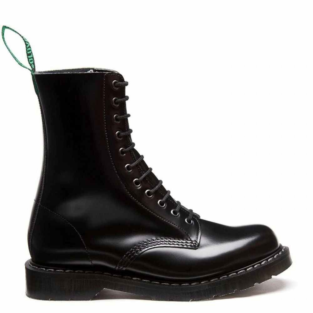 Solovair 11 Eye Derby Boot In Black Hi-Shine 3 Solovair 11 Eye Derby Boot In Black Hi-Shine