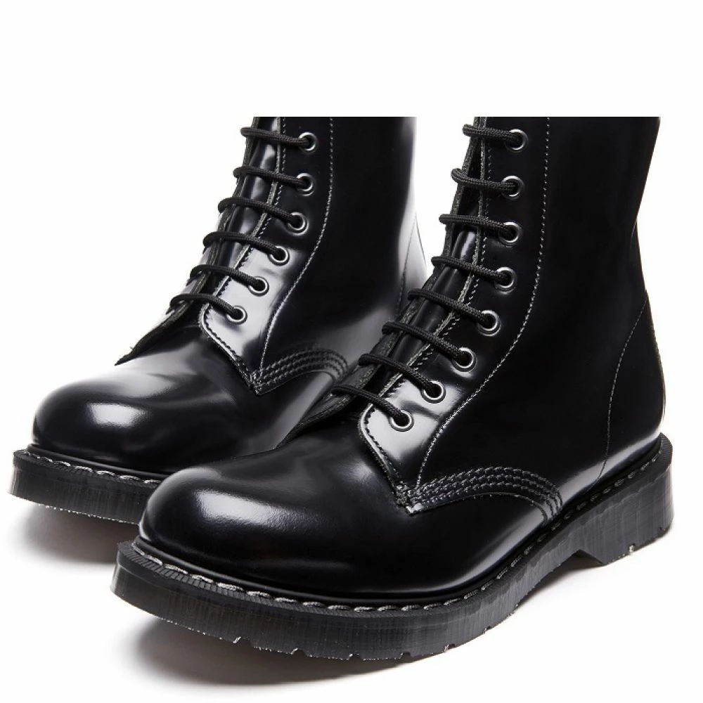 Solovair 11 Eye Derby Boot In Black Hi-Shine 5 Solovair 11 Eye Derby Boot In Black Hi-Shine - Image 3