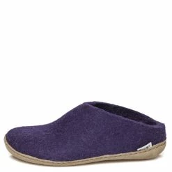 Glerups Women's Open Heel Leather Sole In Purple -Hunter Shop slip le pu 1032 3 1 1100x