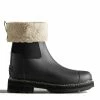 Hunter Women's Refined Stitch Roll Top Sherpa Boots In Black -Hunter Shop wfs1010nes blk 1100x