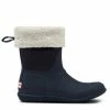 Hunter Women's Original Insulated Roll Top Sherpa Boots In Hunter Navy -Hunter Shop wft2052nre nv 1 1100x